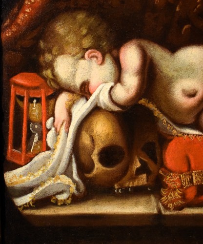 Memento Mori" - 17th-century,   Lombard School   - Louis XIV